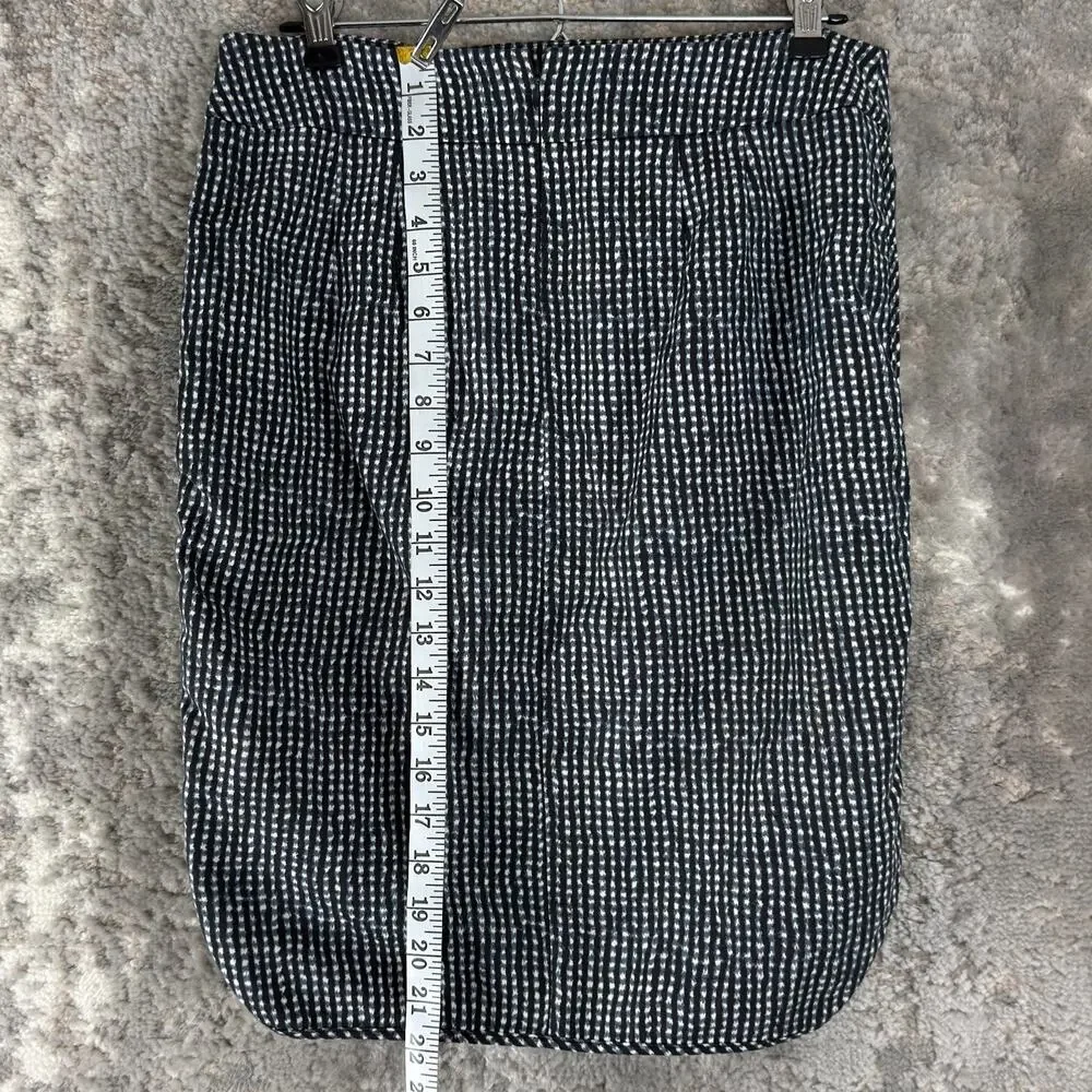 Ann‎ Taylor LOFT Size 4 Houndstooth Lined Stretch A Lined Knee Length Zip